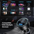 thumbnail image 5 of TOPADRE 138W Ultra-Compact Car Charger, 100W PD Fast Charging with LED Ring Display, Dual USB-C & USB-A, 5 of 7
