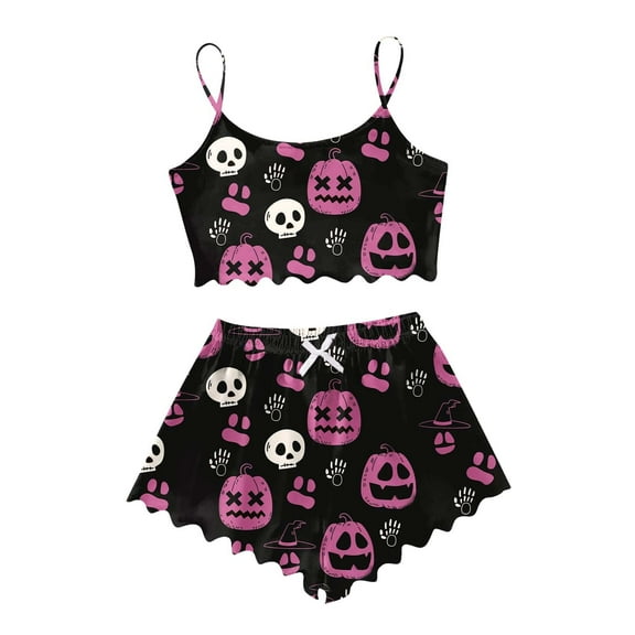 Shwomsmer Women's Camisole Pajama Set Womens Silk Pajama Shorts