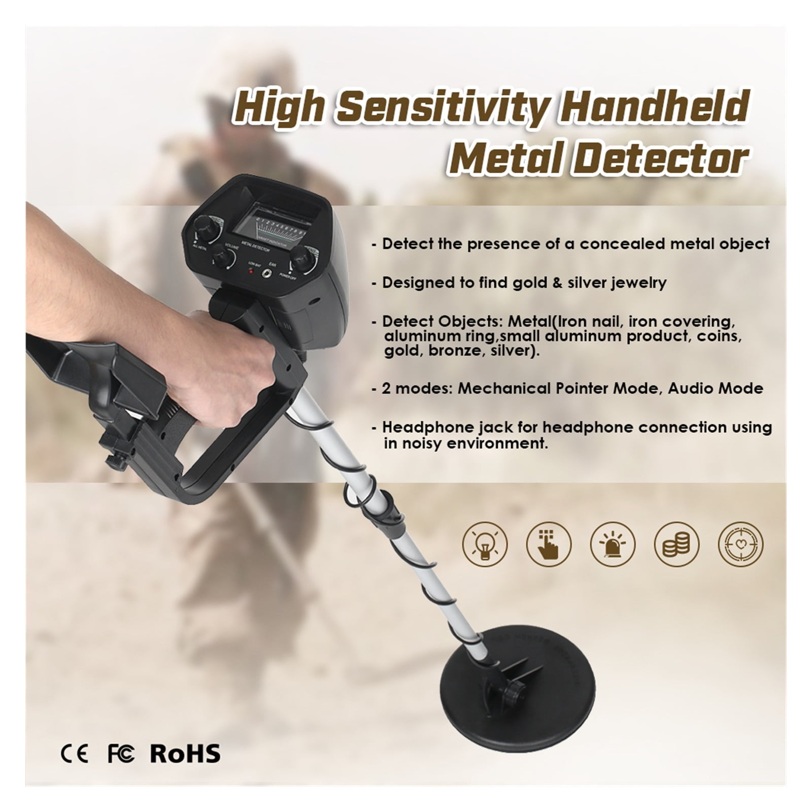 MD4030 Metal Detector Md 4030 Professional Metal Detectors Gold Detectors Treasure Hunter Tracker Seeker