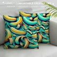 thumbnail image 3 of GOSMITH  Banana Pillow Covers,Decorative Throw Pillow Banana Fruit Pattern Sketch Style Pillow Cases Outdoor Indoor Square Cushion Covers for Home Sofa Couch Blue Yellow, 3 of 5