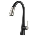 thumbnail image 1 of Kraus KPF-1673SFSMB Nolen Dual Function Pull, Faucets for Kitchen Sinks, Single-Handle, 16.4, Spot Free Stainless Steel/Matte Black, 1 of 13