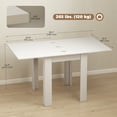 thumbnail image 3 of HOMCOM 55" Extendable Dining Table, Kitchen Table for 4-6 Person, White, 3 of 10