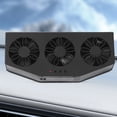 thumbnail image 1 of Ventilador de escape del automóvil con 3 salidas de aire Ventilador de ventilación de enfriamiento del radiador de automóvil (negro regular), 1 of 9
