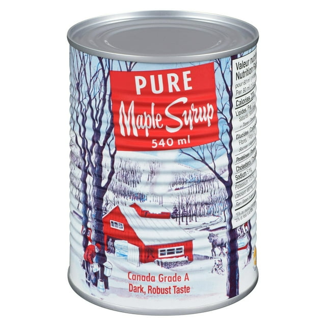 Sirop d'érable pur Foncé, Goût Robuste 540 ml