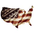 thumbnail image 1 of Next Innovations 101209011 23 x 16 Po. Forme USA avec Drapeau Américain Art Mural, 1 of 1