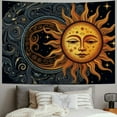 thumbnail image 2 of Shiartex  Psychedelic Tapestry Wall Hanging for Bedroom Aesthetic, Sun and Moon Boho Bohemian Tapestries, Colorful Vintage Mandala Outdoor Floral Backdrop Decor for Living Room Dorm  50x40inch, 2 of 6