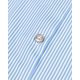 thumbnail image 5 of Camisa Mizvsitrd a rayas para hombre con botones de manga corta azul, 5 of 5