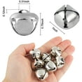 thumbnail image 2 of Jingle Bells, 1 Inch Craft Bells Bulk DIY Bells for Christmas Festival Decoration Home Decoration, 50pcs, Silver, 2 of 5