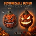 thumbnail image 5 of Halloween Porch Light Covers, Spooky Jack O Lantern Decor, 2.95 x 8.66 x 10.63 in, Outdoor Halloween Light Accessory, Pumpkin Lamp Cover for Porch, Entryway Seasonal Decor, Halloween Decorations, 5 of 6