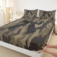 thumbnail image 3 of Homewish Fashion Black Bowknot Queen Sheet Sets, Western Retro Camouflage Flat Sheet, Cartoon Bow-tie Queen Fitted Sheet, Microfiber Bedroom Decor, 4-Piece, 3 of 7