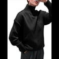 thumbnail image 3 of Suéter de Larga y Cuello Alto para Mujer, Estilo Informal, Holgado, de Punto Grueso, para Otoño e Invierno. Negro S, 3 of 9