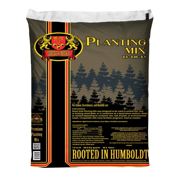 Royal Gold Planting Medium Mix, 1.5cu ft – Designed for Amending Soil, Made for a Variety of Gardening Applications, Standalone Growing Medium – Builds Soil Structure