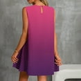 thumbnail image 6 of Mifsaly Cotton Dresses for Women Crewneck Sleeveless Mini Dress Elegant Tiered Ruffle Hem Versatile Wedding Guest Party Lightweight Summer Sundress L, 6 of 7