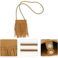 thumbnail image 6 of Women Mini Fringe Tassel PU Leather Crossbody Bag Hobo Bag Cell Phone Coin Purse Wallet, 6 of 7
