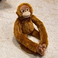 thumbnail image 2 of Long Arm Plush Monkey, 19.7 Inch Hanging Monkey with Connectable Limbs, Ultra Soft and Huggable Stuffed Animal for Kids, Cute Home and Nursery Décor, Best Birthday Gift Idea (Brown), 2 of 10