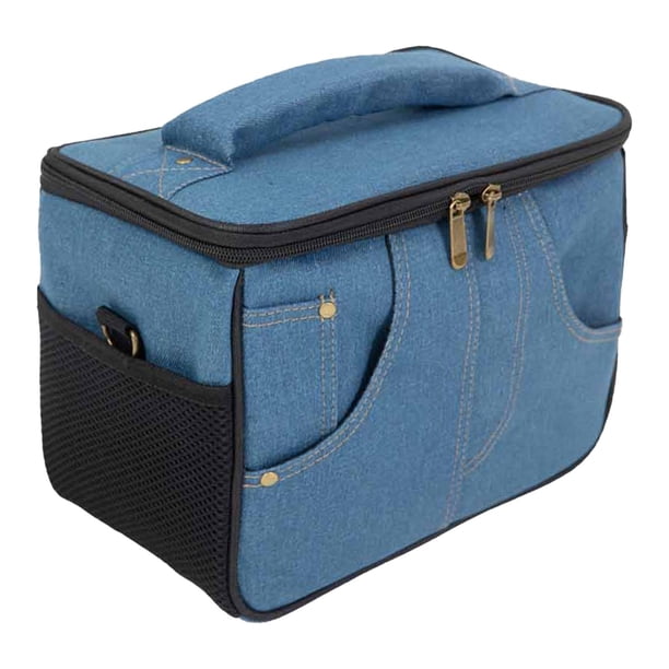 Estuche de almacenamiento para amplificador de guitarra, bolsa de viaje, funda multifuncional para altavoz Azul 25x13x18cm
