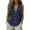 Navy, variant on Sahpxhe Womens Cotton Linen Button Down Sleeveless Shirts Dressy Casual Summer Tank Top V Neck Business Blouses with Pockets Green L