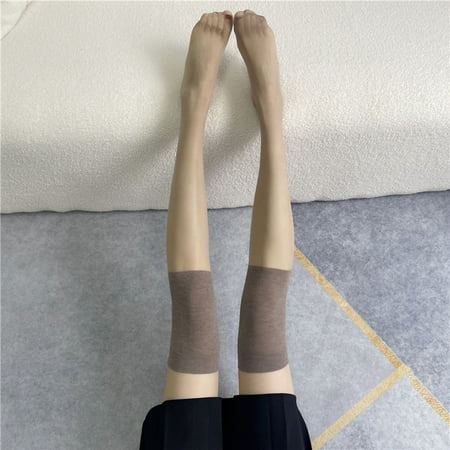 

3 pairs * Thigh High Stockings Silicone Stay Up Silky Semi Sheer Pantyhose For Women Nylon socks for men 9-12 ankle cut