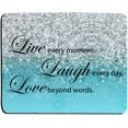 thumbnail image 1 of Glitter Mouse Pad Blue Sparkle Quote Live Love Laugh Customized Rectangle Non-Slip Rubber Mouse pads Gaming Mouse Pad, 1 of 3