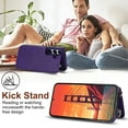 thumbnail image 5 of Crossbody Wallet Case for Samsung Galaxy S25, RFID Blocking Premium PU Leather Shoulder Strap Lanyard Shockproof Magnetic Cover with Card Holder Kickstand Case for Samsung Galaxy S25, Purple, 5 of 8