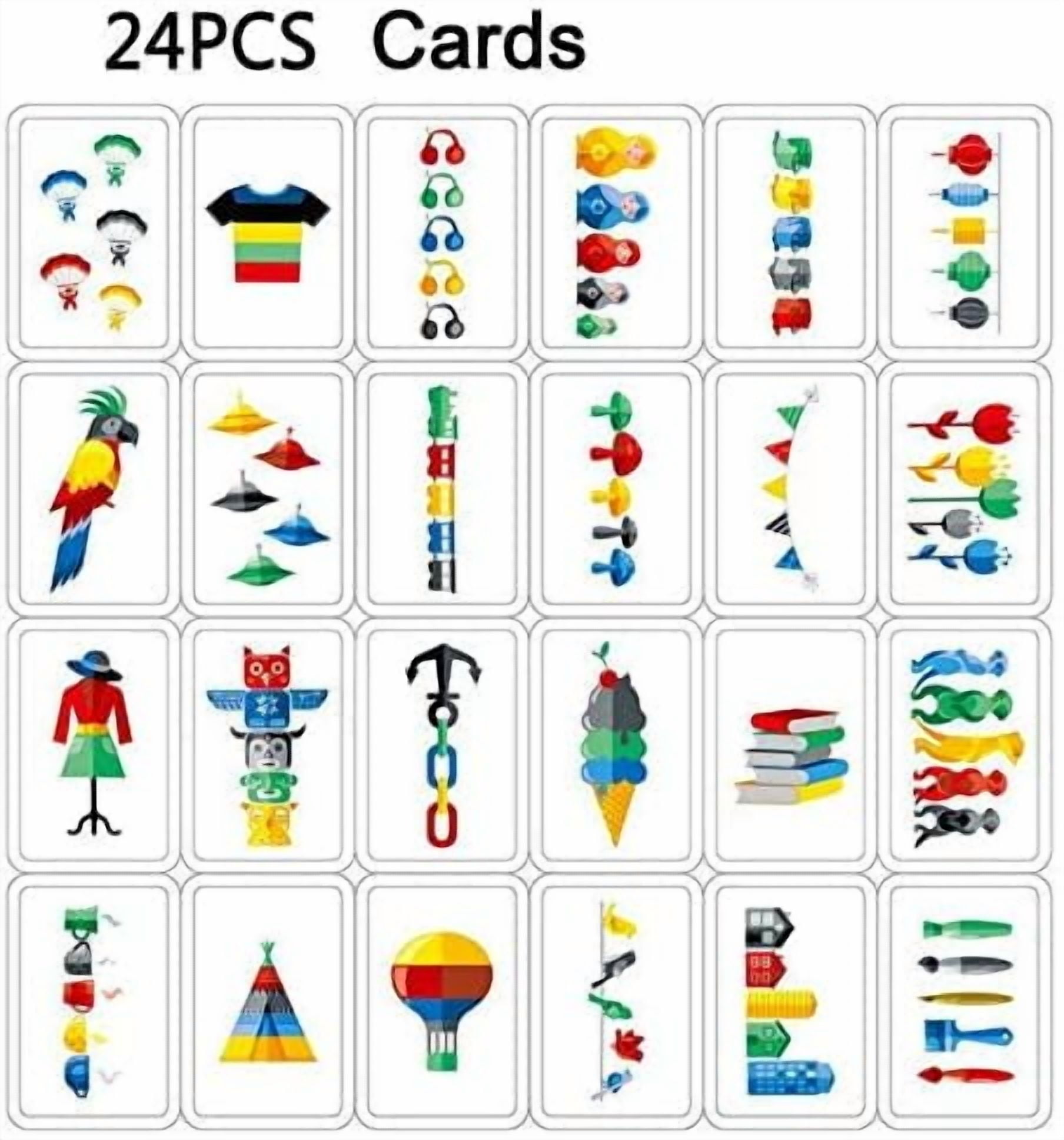 WOBOX Speed Stacking Cups Game Set - Family Interactive 30 Quick Cups with 24 Cards & 1 Bell, Educational Party Game for Kids & Adults, Color Matching Stacking Toy