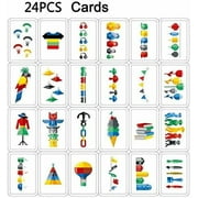 WOBOX Speed Stacking Cups Game Set - Family Interactive 30 Quick Cups with 24 Cards & 1 Bell, Educational Party Game for Kids & Adults, Color Matching Stacking Toy