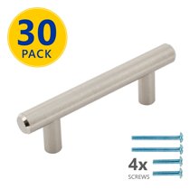 30 Pack 4 Stainless Steel T Bar Cabinet Pulls 2 5 Inch Hole