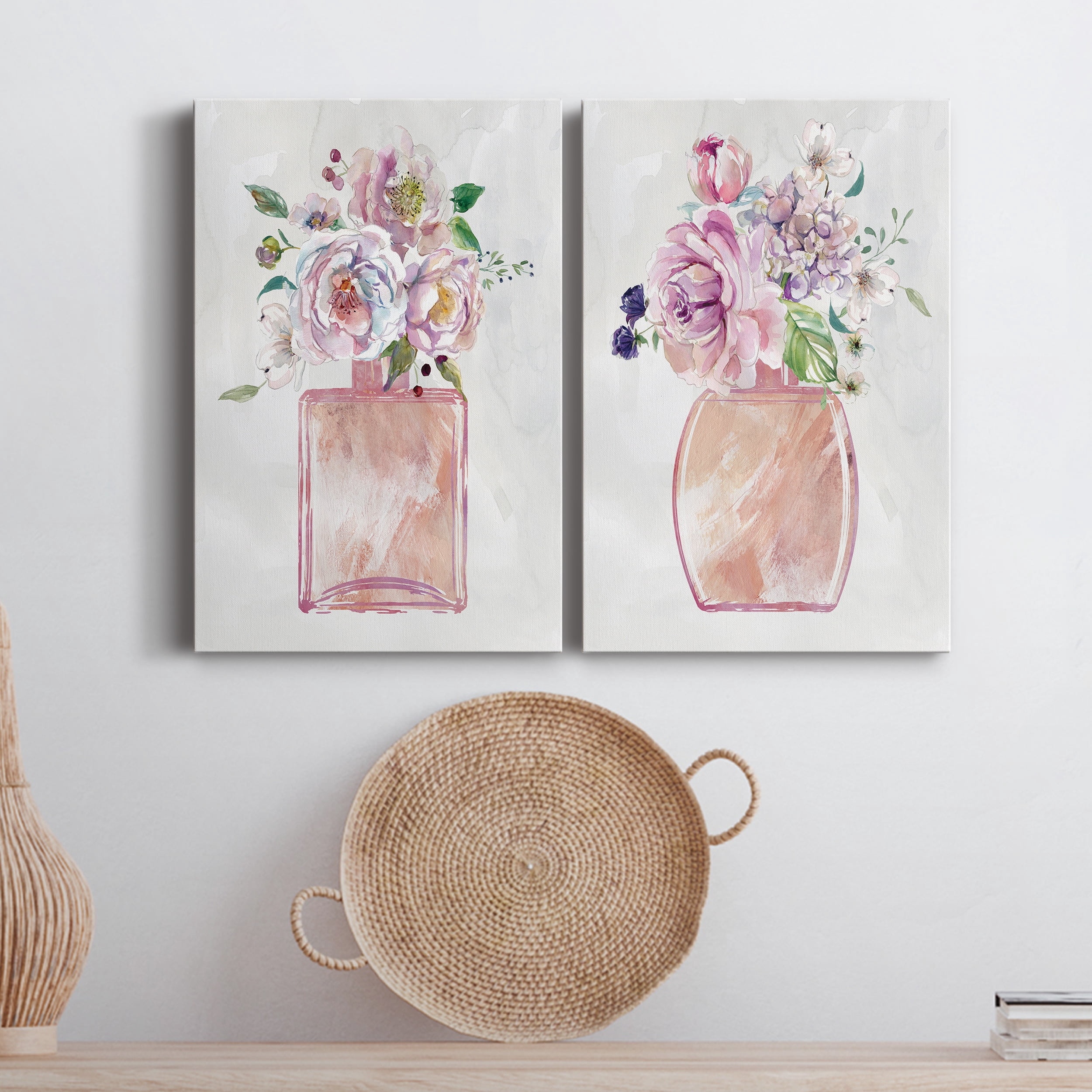Fragrance of Summer I Premium Gallery Wrapped Canvas - Ready to Hang - Set of 2 - 32 x 48 Each