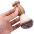 thumbnail image 3 of Juego de 2 brochas de afeitar, mango de madera, oso para hombres, barbería, brocha de afeitar para hombres, herramienta para limpieza facial y afeitado de barba ER, 3 of 5
