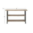 thumbnail image 4 of DecMode 48" x 32" Brown Wood 2 Shelves Console Table, 1-Piece, 4 of 8