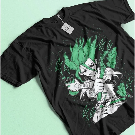 Dr. Stone Senku Ishigami T-shirt Anime Manga T-shirt Taiju Oki Ryusui Gift Shirt | eBay
