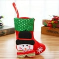 thumbnail image 3 of Calcetín de Navidad de tamaño pequeño para el hogar, colgantes encantadores para interiores, colgante de vacaciones, regalo de lentejuelas Kits de decoración para fiestas Muñeco de nieve Inteprter HA068972-02, 3 of 6