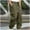 #Army Green, variant on DPTALR Men's Solid Color Fashion Casual Elastic Waist Long Trousers with Multiple Pockets,Army Green Big and Tall Men XL