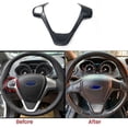 thumbnail image 2 of Car Carbon Fiber Steering Wheel Panel Cover Trim Frame Sticker for Ford Fiesta MK7 2009-2017 Ecospor, 2 of 5