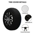 thumbnail image 3 of Waterproof Spare Wheel Cover, Forest Fawn Silhouette Pattern Adjustable Wheel Cover For Jeep Trailer RV SUV Car, 15 inch, 3 of 8