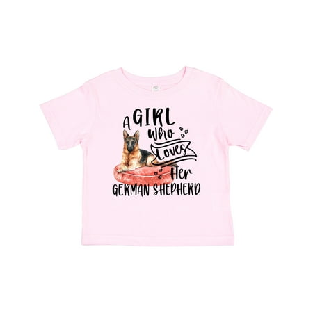 

Inktastic A Girl Who Loves Her German Shepherd Gift Baby Boy or Baby Girl T-Shirt