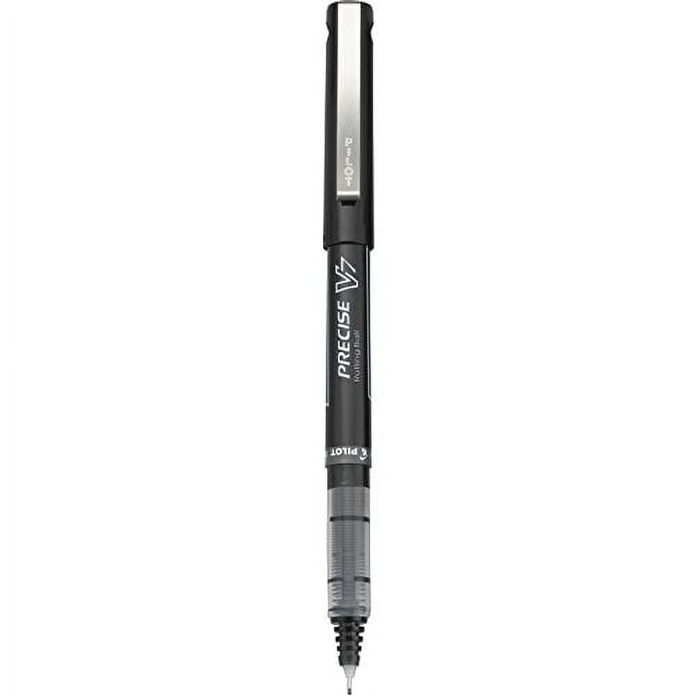 Pilot Precise V7 Roller Ball Stick Pen Precision Point Ink.7mm Pack of 12 Black (35346)