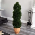 thumbnail image 4 of HomeStock 4.5Ft. Double Pond Artisanal Abode Topiary Artificial Tree In Terracotta Planter Uv Resistant (Indoor/Outdoor), 4 of 5