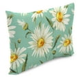 thumbnail image 4 of Jordan Manufacturing 12" x 19" Daphne Iceberg Aqua Floral Rectangular Outdoor Lumbar Throw Pillow (2 Pack), 4 of 9