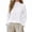 White(Ladies Tops), variant on Womens Ruffled Mock Neck Chiffon Blouses Long Bell Sleeve Elegant Solid Work Top Shirts