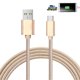thumbnail image 2 of Cable micro USB trenzado de nailon de 3 m Cable de carga Cable extra largo sin enredos para Android (dorado), 2 of 5