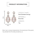 thumbnail image 2 of 14K Gold Crystal Pearl Chandelier Women Earrings, Freshwater Pearl and Moissanite Tassel Design Drop Earrings, Fashion Jewelry Gifts for Mom, Girlfriend, Wife, 2 of 6