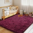 thumbnail image 5 of Javonne Fluffy Burgundy Red Rugs for Bedroom, 4x6 Ft Area Rug for Living Room, Soft Shaggy Plush Cute Floor Carpet for Boys Kids Girls Bedroom, Non Slip Carpets for Home Decor, 5 of 8