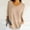 Khaki, variant on Hauaitttt Women Spring Casual 3/4 Sleeve Solid Color V Neck Loose Pullover Knit Fall Sweaters Tops plus Size T Shirts Running Top Women Wide Stripe Shirt Loose Workout Shirts Women Tops Loose Fit