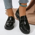 thumbnail image 5 of FAIOROI Wide Width Women Shoes Slip-on Tassel Leather Top Loafers Casual Loafer Sport Indoor Black Size 8.5, 5 of 6