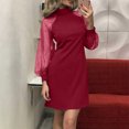 thumbnail image 2 of Vestido de manga larga con costura de nalgas sexy informal a la moda para mujer Fridja  NMB2329, 2 of 6