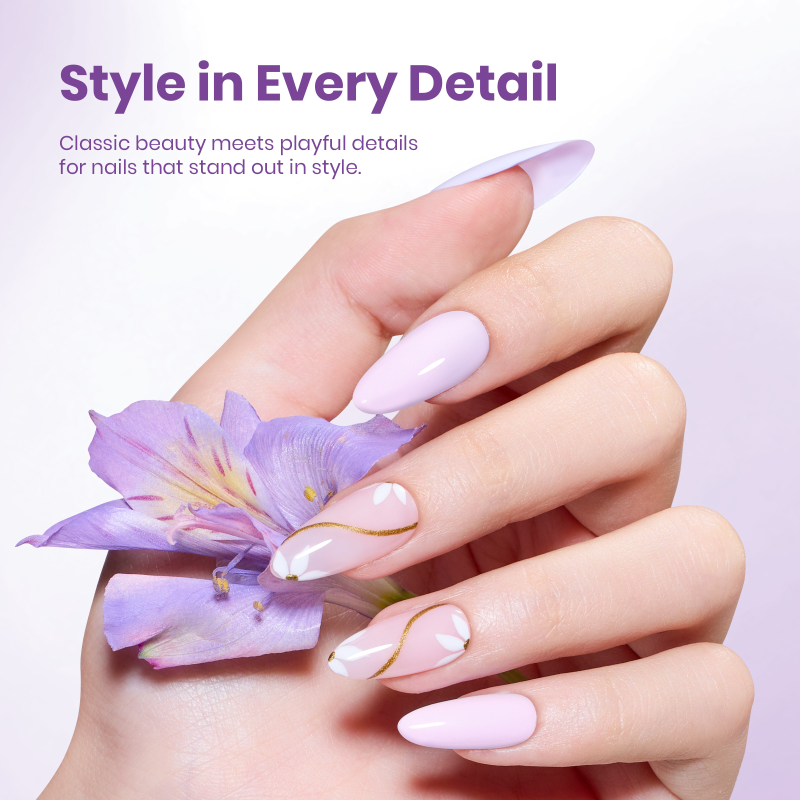 Beetles Stay Shining Collection Salon-Quality Gel Polish- 0.51 fl oz -Lavender Milk"
