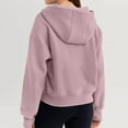 thumbnail image 4 of Hessimy Half Zip Sweatshirts Cropped Hoodies Jackets Womens Quarter Zip Up Pullover Fall Outfits 2024 Winter Clothes(Z08-Light Pink,Sï¼, 4 of 6