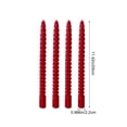 thumbnail image 3 of SLYNSHome 4 Pack Twisted Taper Candles, Unscented Long Thread Candlesticks,Red Decorative Spiral Candles For Wedding Banquet Dinner Table Holiday Indoor Home Decor, 3 of 6
