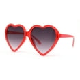 thumbnail image 1 of Girls Kids Classic Heart Shape Valentines Day Glitter Plastic Sunglasses Red Smoke, 1 of 4